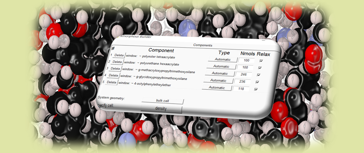 MedeA  Amorphous builder